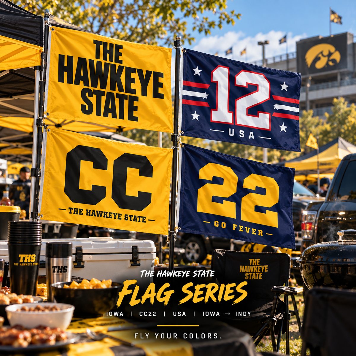 The Hawkeye State Flag Collection | Iowa, CC22 & USA