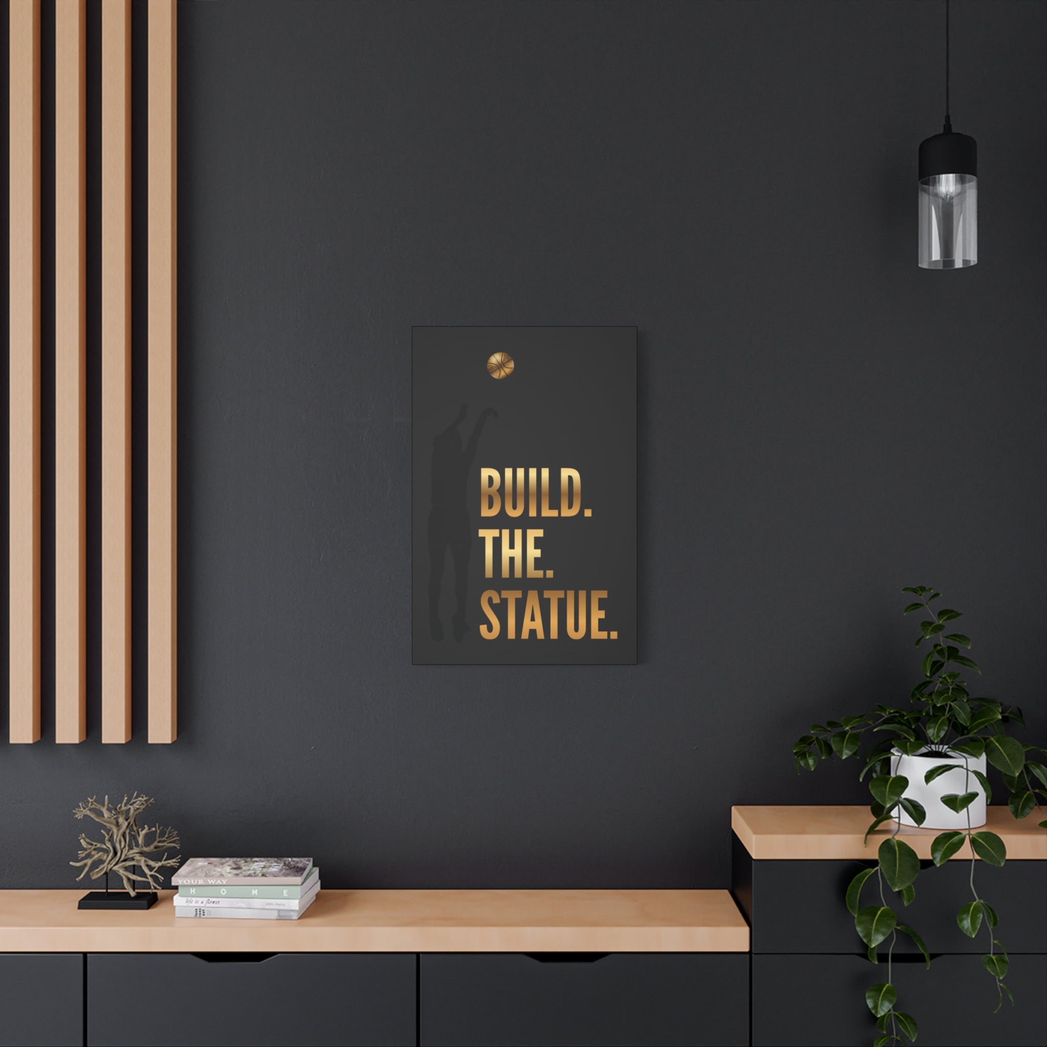 Build. The. Statue. Premium Canvas