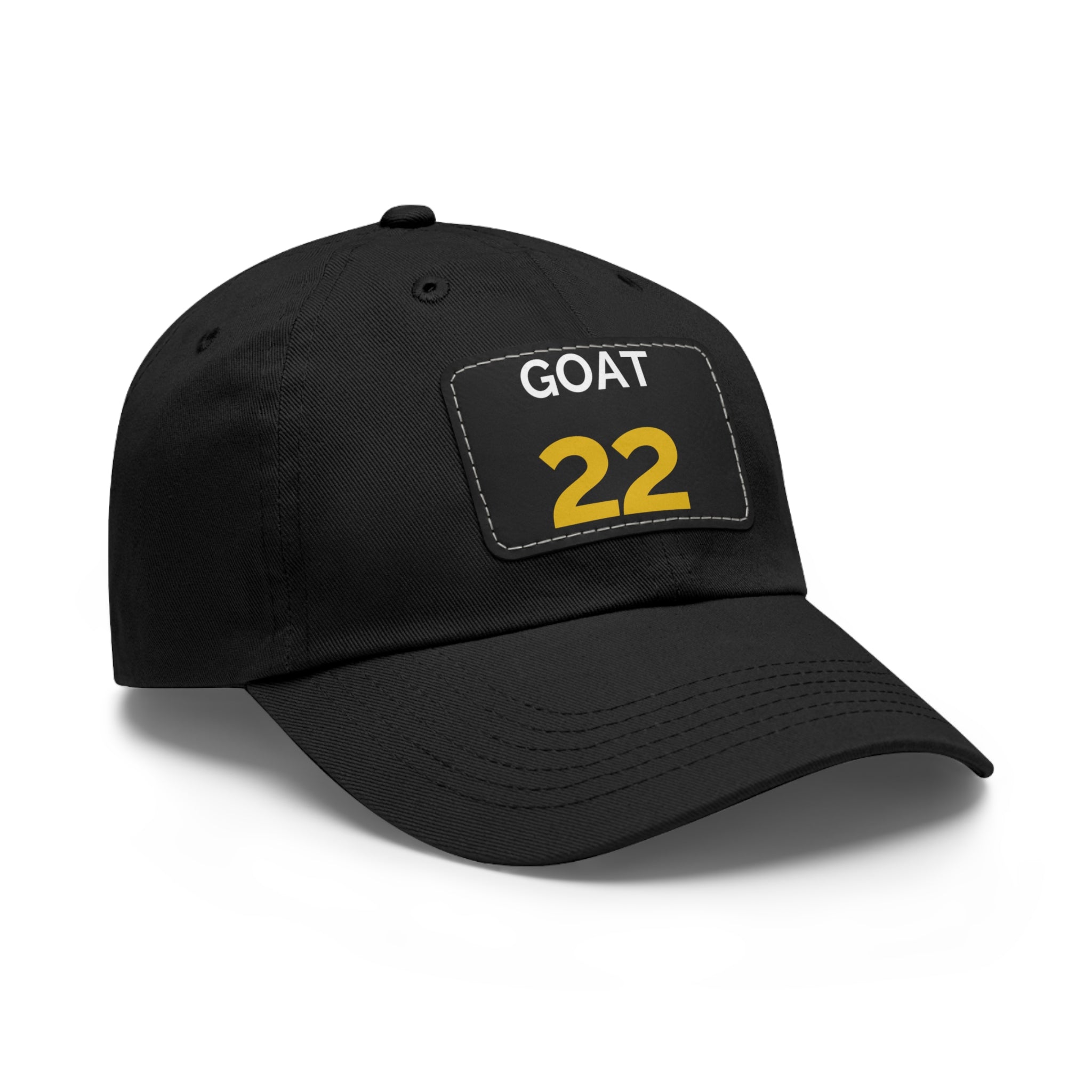 Stylish Hat with Leather Patch, Adjustable Cap for Everyday Style, GOAT 22 Design, Perfect Gift for Father's Day, Sports Fans, [...]