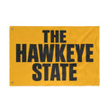 The Hawkeye State Gold Flag – 24" × 36" Double-Sided