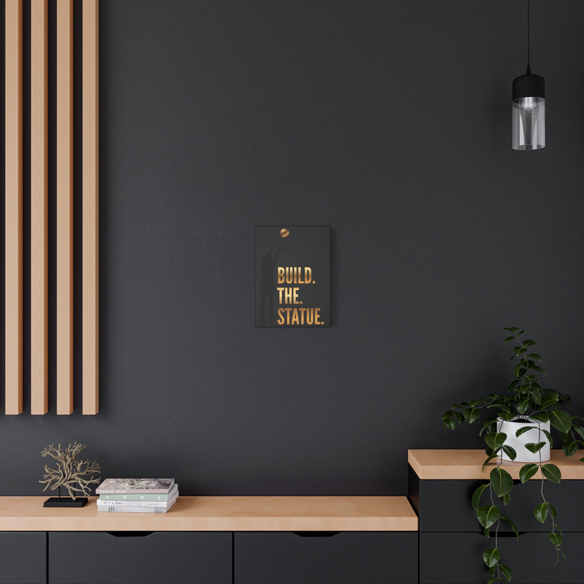 Build. The. Statue. Premium Canvas