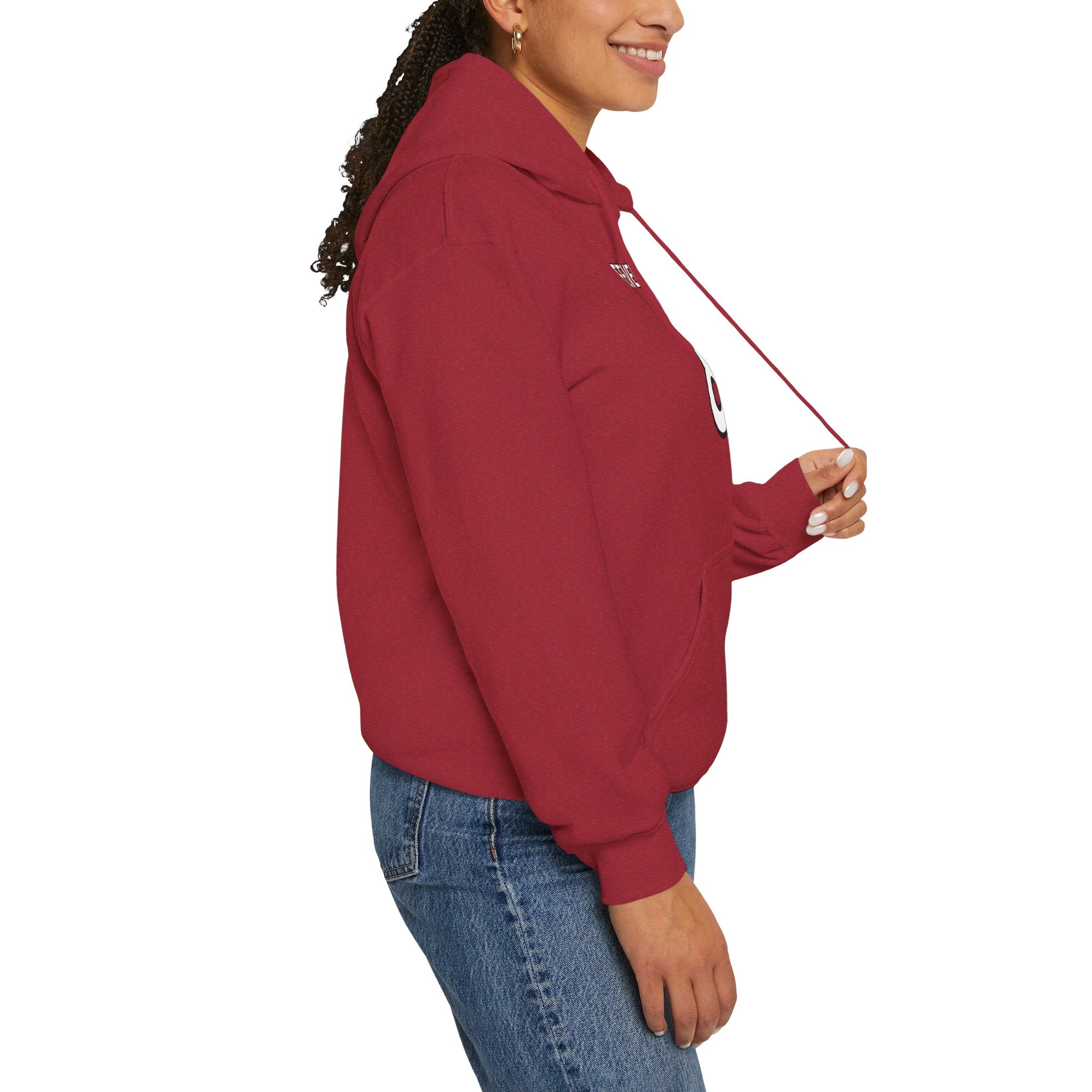 Collegiate Style Hooded Sweatshirt - Rock the Rebel Red - Indiana Fever - Sophie Cunningham #8