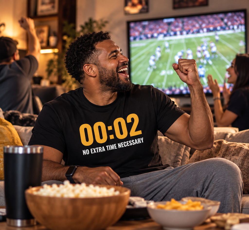 00:02 — No Extra Time Necessary | Iowa 20 Michigan 19 T-Shirt