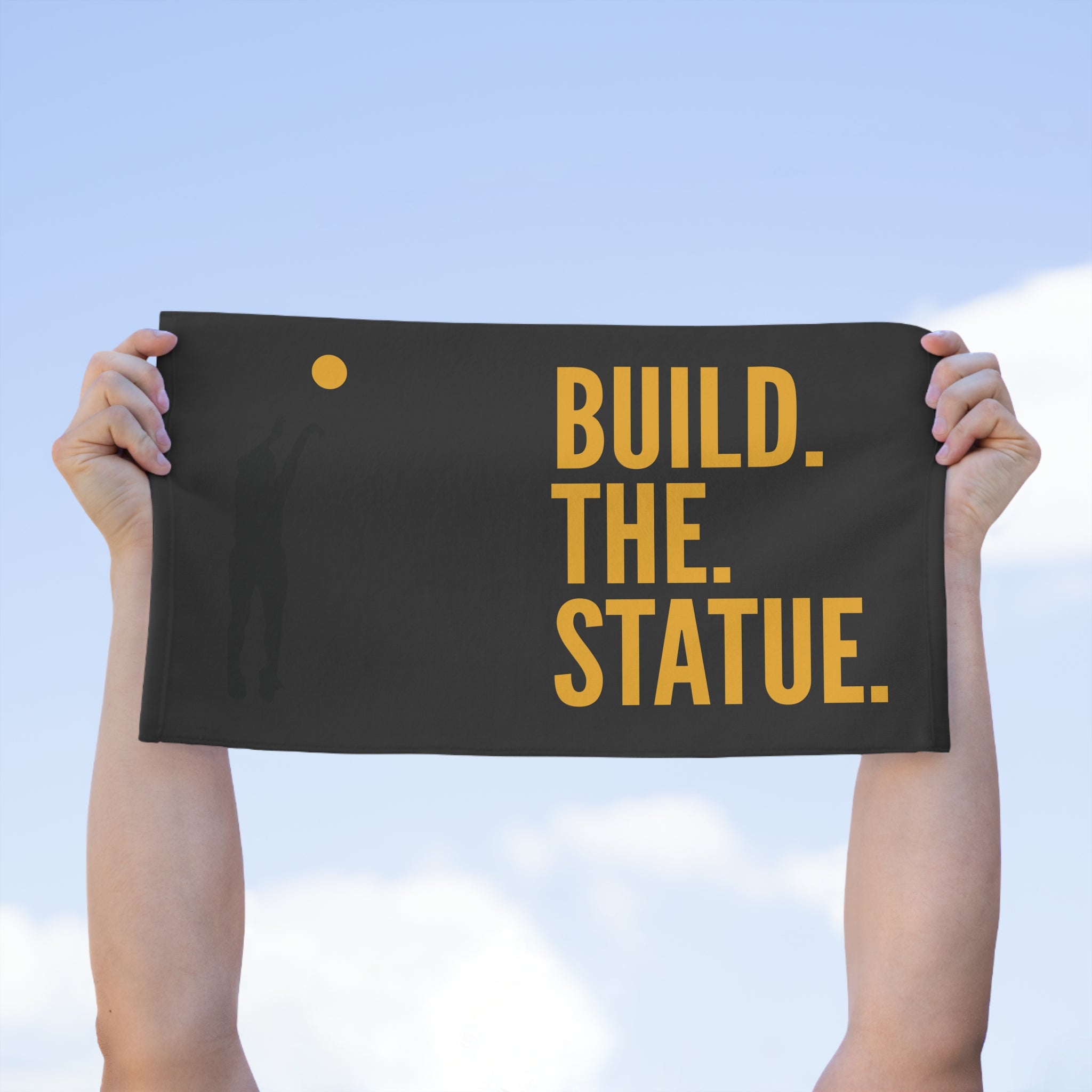 Build. The. Statue.™ Premium Rally Towel | Basketball Fan Towel