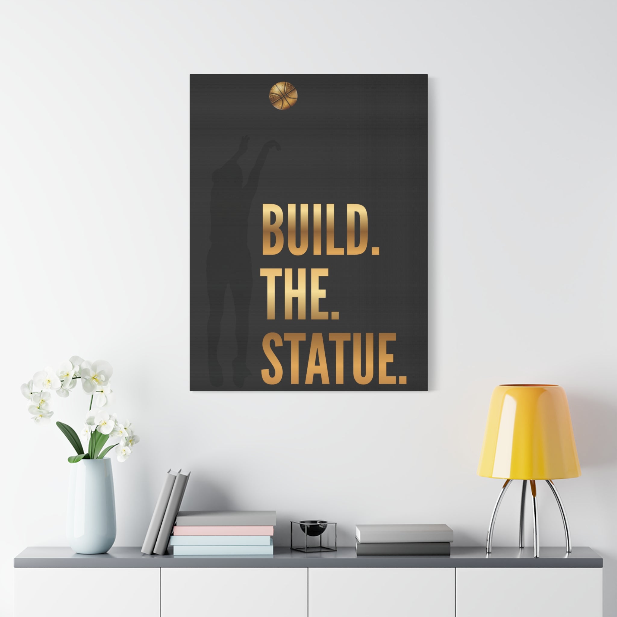 Build. The. Statue. Premium Canvas