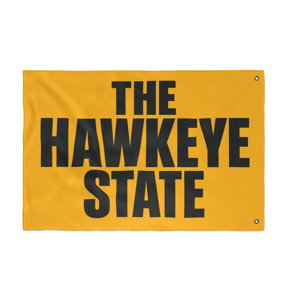 The Hawkeye State Gold Flag – 24" × 36" Double-Sided