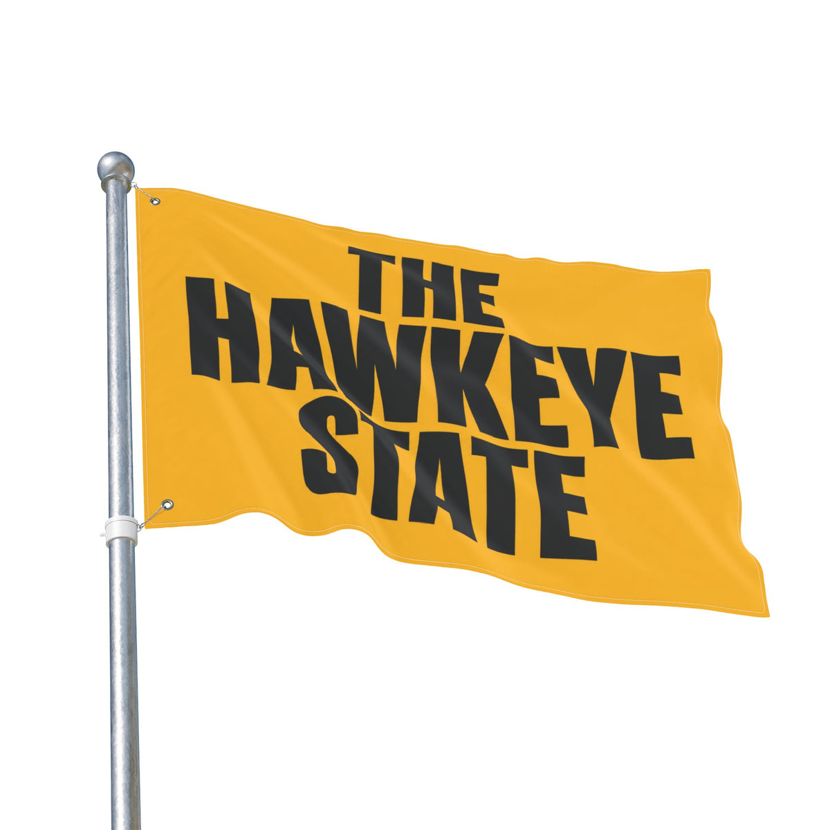 The Hawkeye State Gold Flag – 24" × 36" Double-Sided